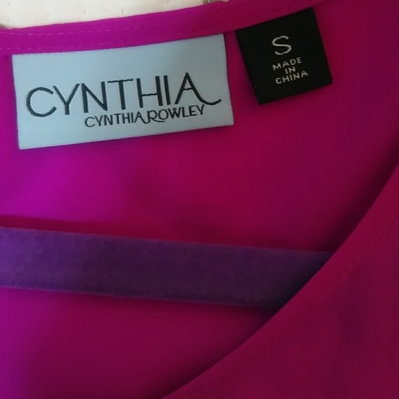 CYNTHIA ROWLEY Fuchsia blouse - Picture 4 of 7